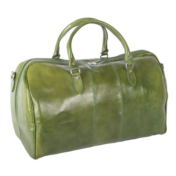 DE-8815 GREEN (2) - Δερμάτινος σάκος ταξιδίου
