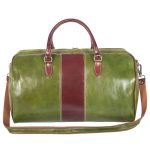 DE-8815 GREENBROWN (1) - Δερμάτινος σάκος ταξιδίου