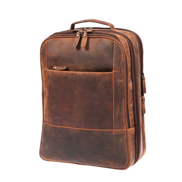 DE-1282 (2) - Δερμάτινο σακίδιο πλάτης για laptop